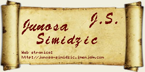 Junoša Simidžić vizit kartica
